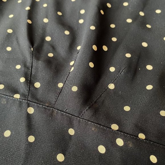 Apostrophe Petite Black Top White Polka Dots sz8 - Picture 5 of 5